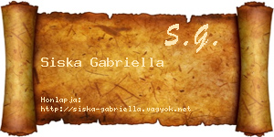 Siska Gabriella névjegykártya