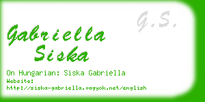 gabriella siska business card